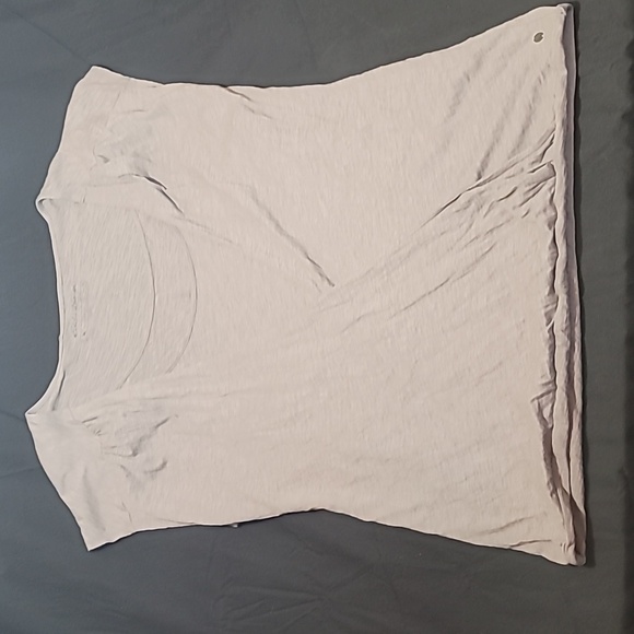 Eddie Bauer Gray Sleeveless Blouse Crossover W/Built in Tank Top Size Medium - Picture 1 of 15